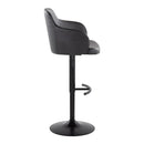 Boyne - Contemporary Adjustable Barstool With Swivel With Rounded T Footrest (Set of 2) by HouseOfZazla