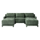 Stylish Sofa With Ottoman And Lumbar Pillows, Ergonomic Design by HouseOfZazla