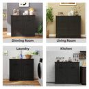 Double Tilt Out Trash Cabinet With Hideaway Drawer And Barn Door Style by HouseOfZazla