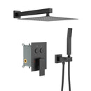 Dual Shower Head System With Square Rain Shower And Rough In Valve by HouseOfZazla
