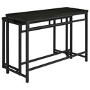 Klekner - 4 Piece Counter Height Table Set With Nesting Tables And Backless Stools - Charcoal
