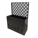 Tall Metal Planter Raised Garden Bed with Trellis by HouseOfZazla