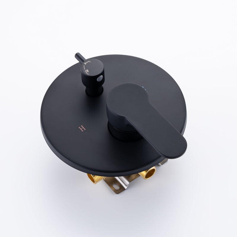 3 Hole Wall Mount Widespread Bathroom Waterfall Bathtub Faucet Mixer Taps with Hand Shower