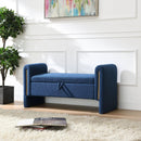 Modern Teddy Upholstered Large Bed End Bench With Arms And Storage by Unique Piece Furniture