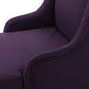 Fabric Dining Chair With High Back And Birch Wood Legs - Plum by HouseOfZazla