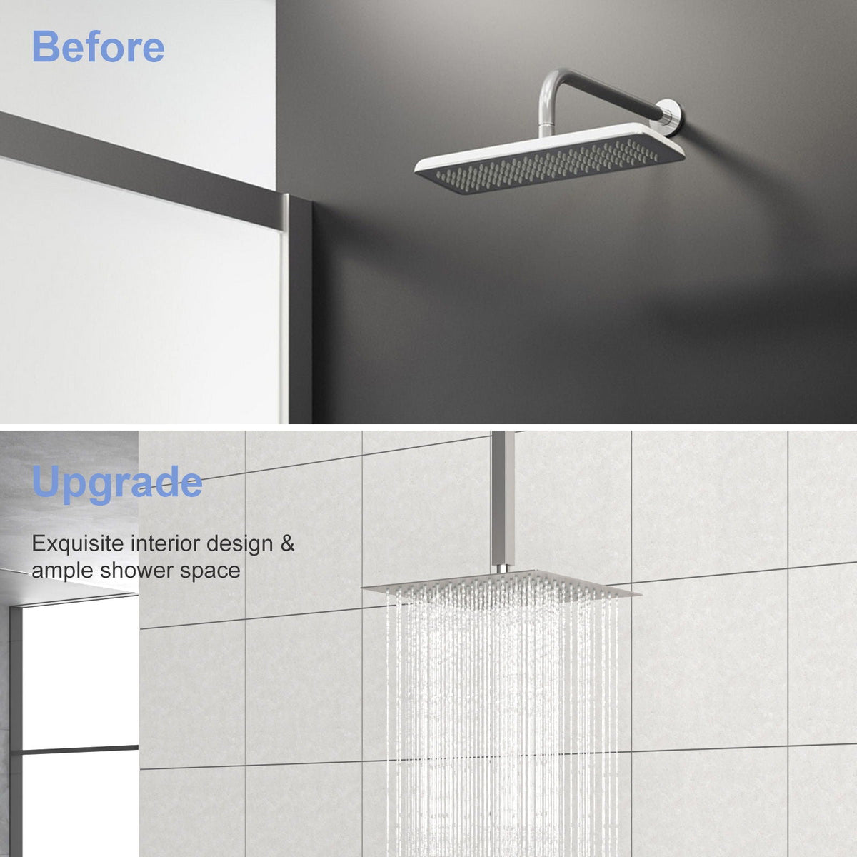 Premium 8" Ceiling Mounted Shower Arm With Flange, photo 10 of 18