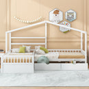 L Shape Platform Bed With 3 Storage Drawers