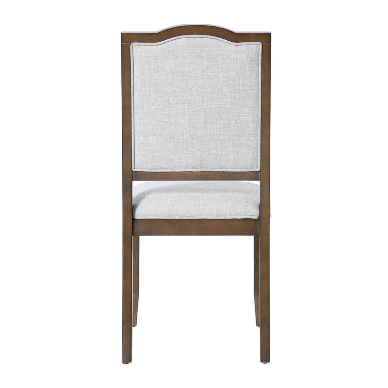 Farmhouse Dining Chairs Set of 4, Upholstered Dining Chairs with High Back, Modern Seating for Kitchen, Bedroom & Living Room(Beige+Brown)