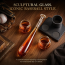 Baseball Themed Whiskey Decanter Set - 20Oz Bat Shaped Decanter by The Wine Savant