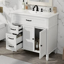Bathroom Vanity With Sink, 2 Doors 2 Drawers, Freestanding Design by HouseOfZazla