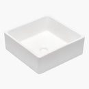 Elegant European Style Ceramic Square Vessel Bathroom Sink - White by HouseOfZazla