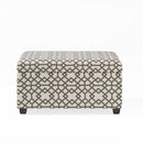 Richmond Storage Ottoman with Unique Pattern and Ample Storage - Gray by HouseOfZazla