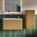 Floating Side Cabinet with Chic Striped Textures by HouseOfZazla