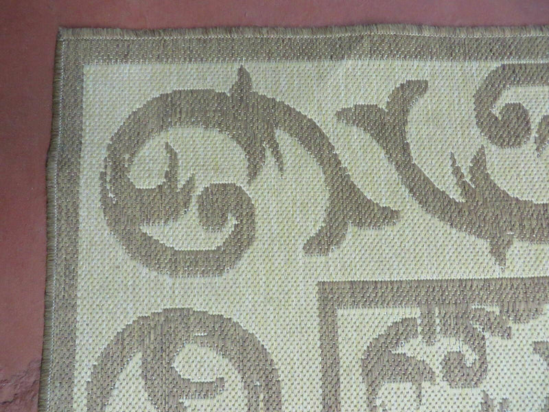 5' X 7' Machine Made Natural Fiber Jute Kilim Two Sided Rug Carpet Flat Weave Contemporary Design