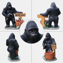 Outdoor Garden Sculpture Chimpanzee Flower Pot Planter by HouseOfZazla