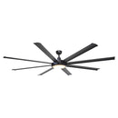75" Industrial DC Motor Downrod Mount Reversible Ceiling Fan with Lighting and Remote Control