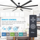 75" Industrial DC Motor Downrod Mount Reversible Ceiling Fan with Lighting and Remote Control