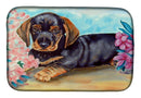 Dachshund Dish Drying Mat Absorbent Dish Drying Mat Pad for Kitchen Counter Dish Drainer Mat for Countertop, 14 x 21", Multicolor