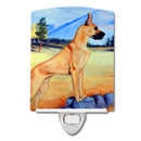 Great Dane Ceramic Night Light Compact, UL-Certified, Ideal for Bedroom, Bathroom, Nursery, Hallway, Kitchen, 6x4x3, Multicolor