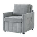 Upholstered Convertible Sleeper Sofa With 5 Position Backrest, Side Pockets, Storage by HouseOfZazla