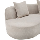 126" Curved Sectional Sofa (Almond-D28 Full Foam)