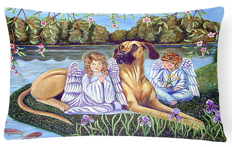 Angels with  Great Dane Decorative   Canvas Fabric Pillow