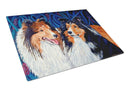 Sheltie Cutting Board Tempered Glass Kitchen Cutting Surface, Heat Resistant Chopping, Non-Slip Feet, Food Prep & Serving