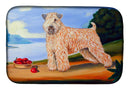 Wheaten Terrier Soft Coated Dish Drying Mat Absorbent Dish Drying Mat Pad for Kitchen Counter Dish Drainer Mat for Countertop, 14 x 21", Multicolor