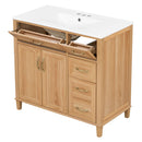 Bathroom Vanity With Sink, Soft Close Doors & Drawers - Wood by HouseOfZazla