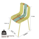 4 Piece Set Of Modern Striped Color Blocking Single Chairs With Round Table by HouseOfZazla