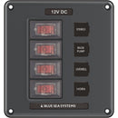 Blue Sea 4320 Circuit Breaker Switch Panel 4 Position - Gray