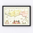 Vintage Map of Guinea 1665