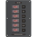 Blue Sea 4322 Circuit Breaker Switch Panel 6 Position - Gray