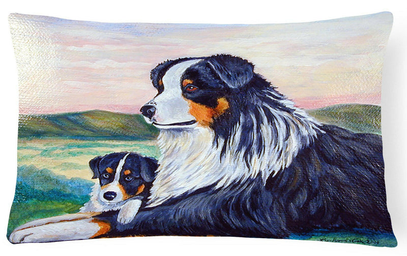 Australian Shepherd Decorative   Canvas Fabric Pillow