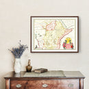 Vintage Map of Northern Ethiopia 1665
