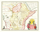 Vintage Map of Northern Ethiopia 1665