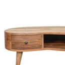 Wave Coffee Table With 1 Drawer