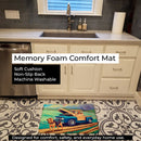 Bloodhound Memory Foam Kitchen Mat Machine Washable Anti-Fatigue Cushion Comfort Bath or Kitchen Rug