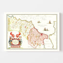 Vintage Map of Morocco 1665
