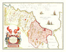 Vintage Map of Morocco 1665