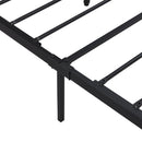 Metal Platform Bed Frame With Wooden Headboard And Footboard With USB Liner, No Box Spring Needed, Under Bed Storage by HouseOfZazla