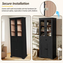 Bathroom Vanity & Tall Storage Cabinet Set With Doors, Adjustable Shelves, Soft Close Hinges, Sink by HouseOfZazla