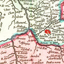 Vintage Map of Portugal 1665
