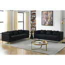 3-seater + 3-seater Combination sofa.BLACK teddy