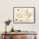 Vintage Map of Northern Spain 1665