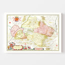 Vintage Map of Northern Spain 1665