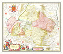Vintage Map of Northern Spain 1665