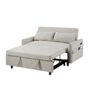 Pull Out Sleep Sofa Bed Loveseats Sofa Couch With Adjsutable Backrest, Storage Pockets, 2 Soft Pillows, USB Ports For Living Room, Bedroom, Apartment, Office by HouseOfZazla