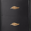 Contemporary 2 Drawers Nightstand with Curved Profile Design
