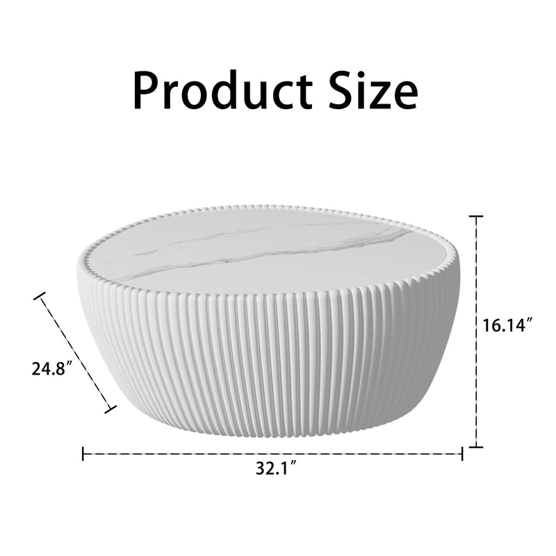 Light Sintered Stone Top Goose Egg Shape Table, photo 4 of 5